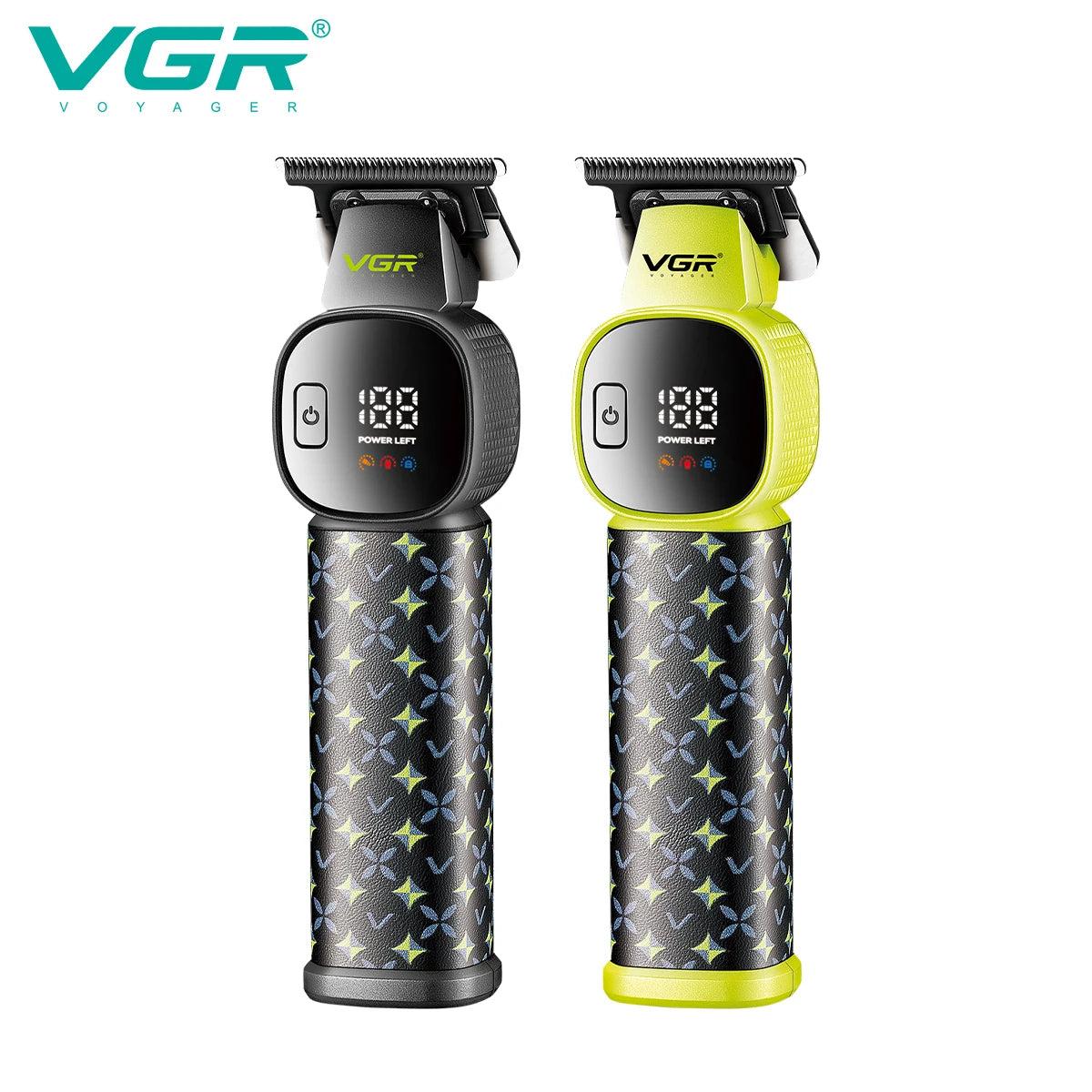 VGR new hair clipper LED intelligent digital USB hair trimmer ceramic stainless steel blade professional electric push V-185 Peaceful Pleasures Health and Wellness