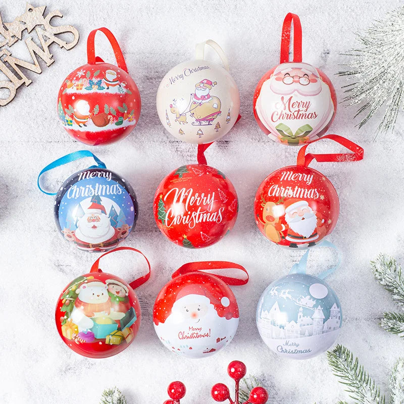9 Christmas decoration hanging items: fairy ball, Christmas candy box, creative hanging item, iron ball, Christmas-themed hangin Peaceful Pleasures Health and Wellness