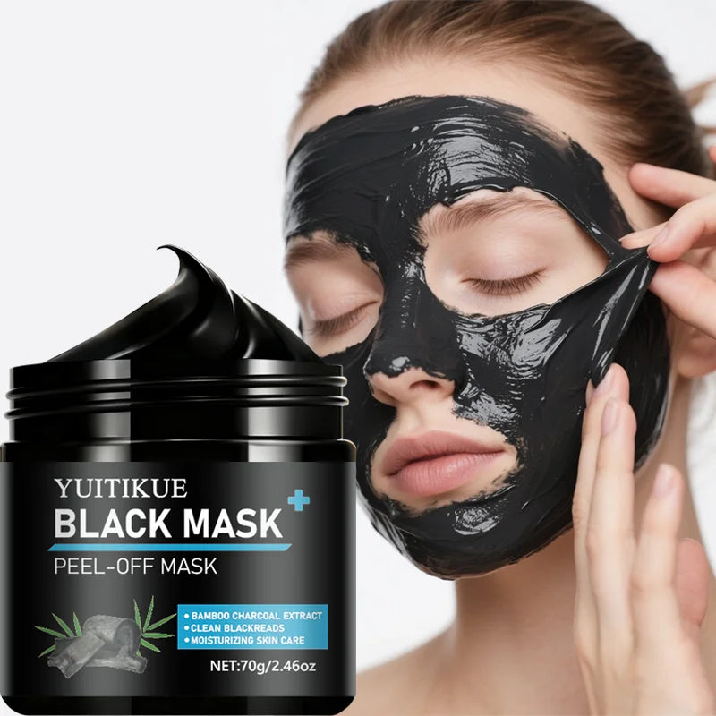 Bamboo Charcoal Peel-Off Black Mask – Blackhead & Pore Purifying Peel-Off Face Mask Peaceful Pleasures Health and Wellness