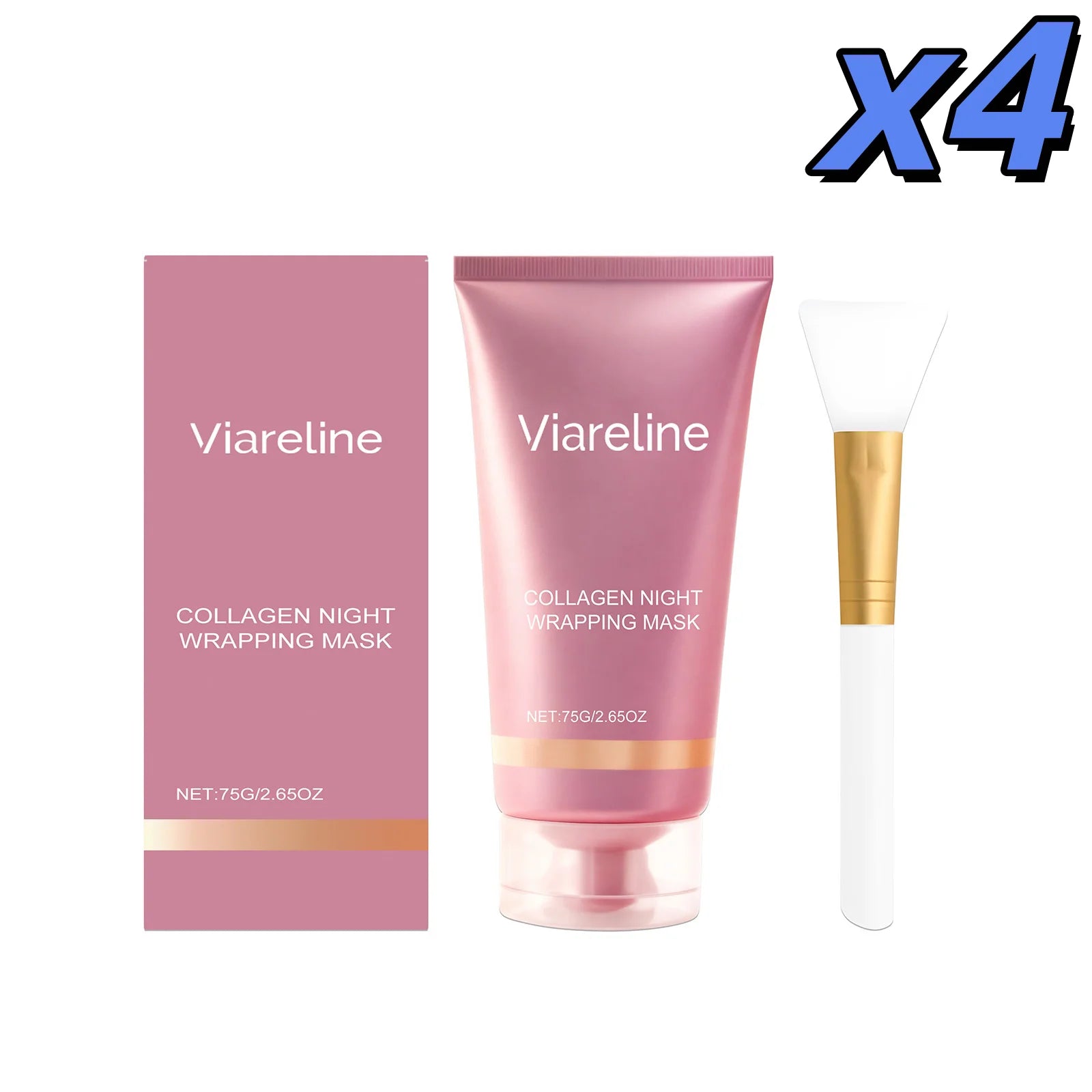 Collagen Facial Mask Brightening Moisturizing Firming Fade Fine Lines Improve Dullness Smoothing Glowing Wrapping Peel-Off Mask Peaceful Pleasures Health and Wellness 300g boxed