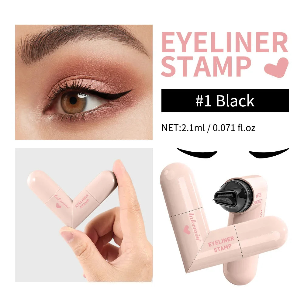 Waterproof Triangle Tip Eyeliner Stamp Pen – Black & Brown