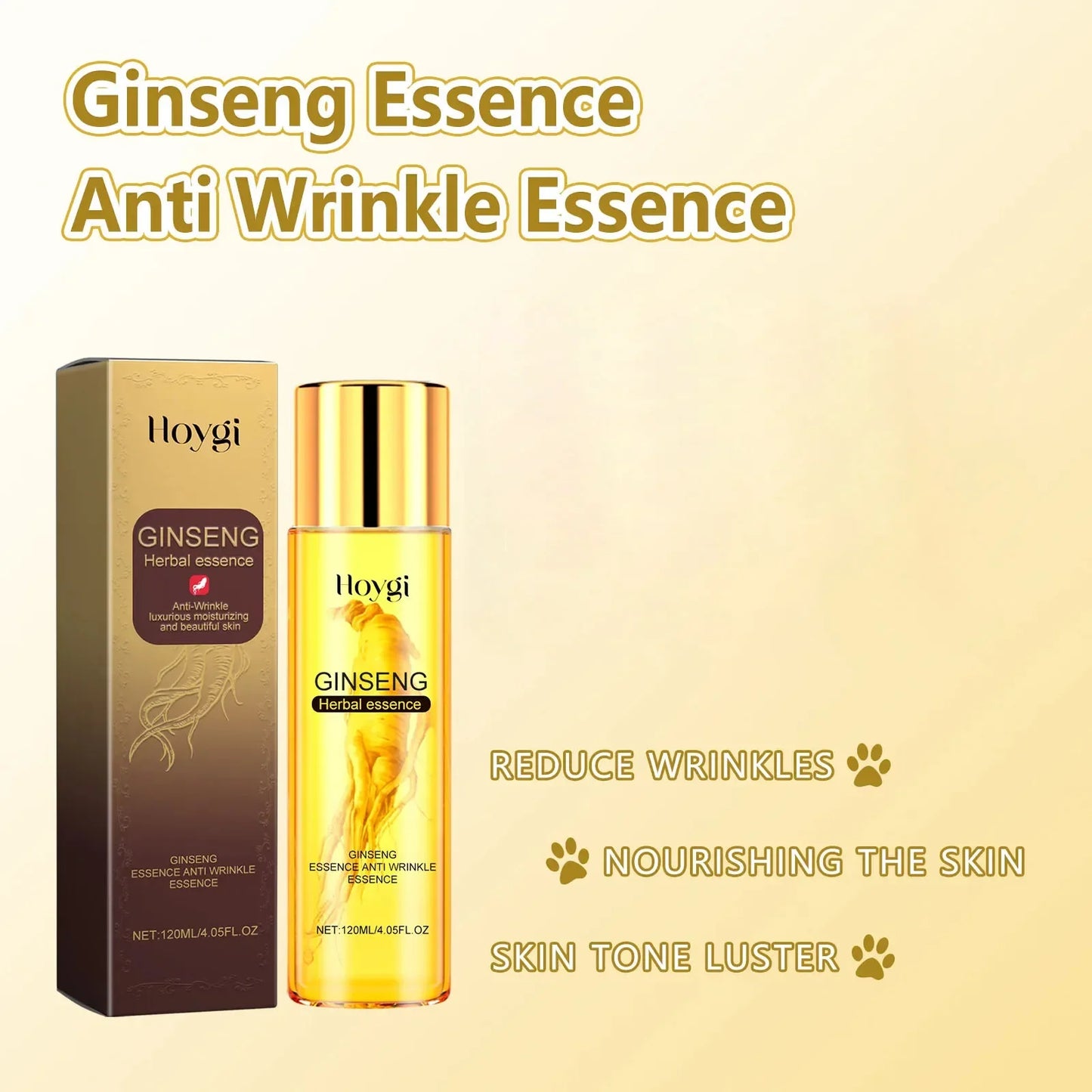 Ginseng Face Essence Fade Fine Lines Firming Smoothing Pores Hyaluronic Acid Brightening Moisturizing Niacinamide Facial Serum Peaceful Pleasures Health and Wellness