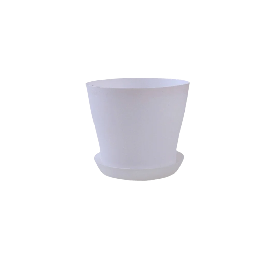 8-Pack Candy Color Round Plastic Plant Pots with Drainage Trays