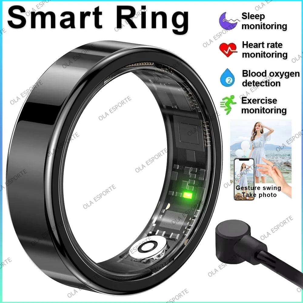 Smart Ring Fitness Tracker – Heart Rate, Sleep & SpO2 Monitor