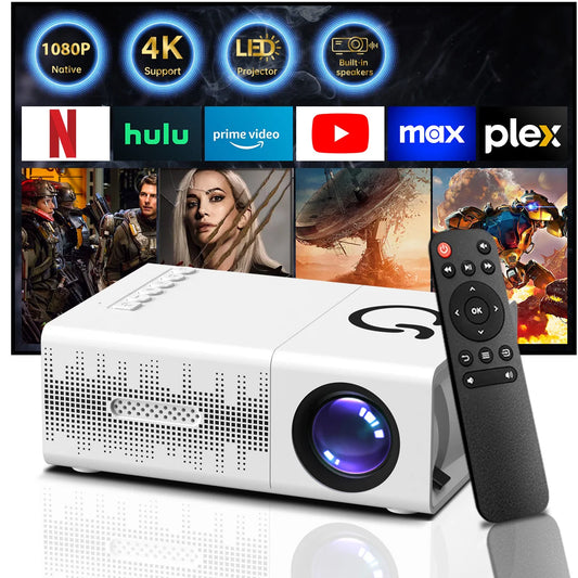 MINI Projector Portable 3D LED Video Projectors Home Cinema Theater Game Laser Beamer Smart TV BOX 1080P Via HD Port Peaceful Pleasures Health and Wellness