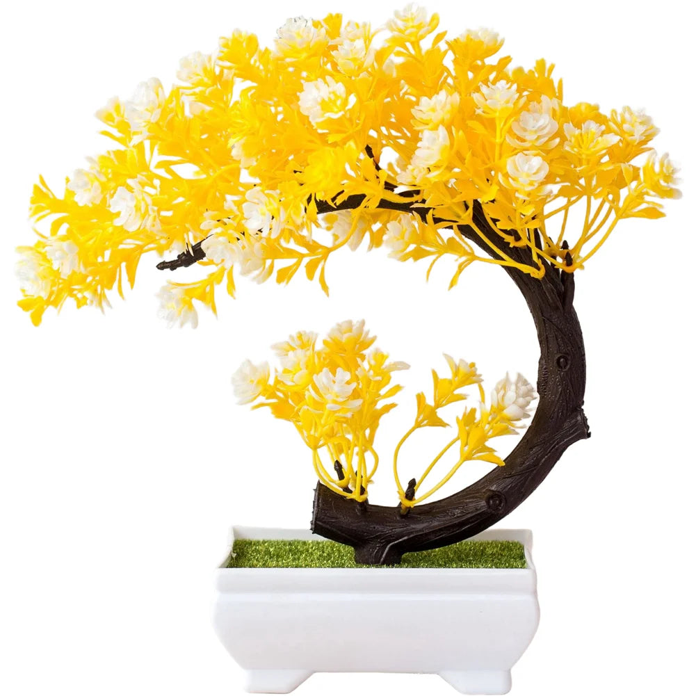 Artificial Silk Flower Bonsai Pot – Home & Wedding Table Decor
