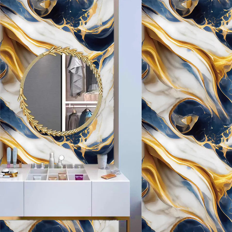 Patterned wallpaper gilt marble home decoration building materials background wall Gilt marble wallpaper Peaceful Pleasures Health and Wellness