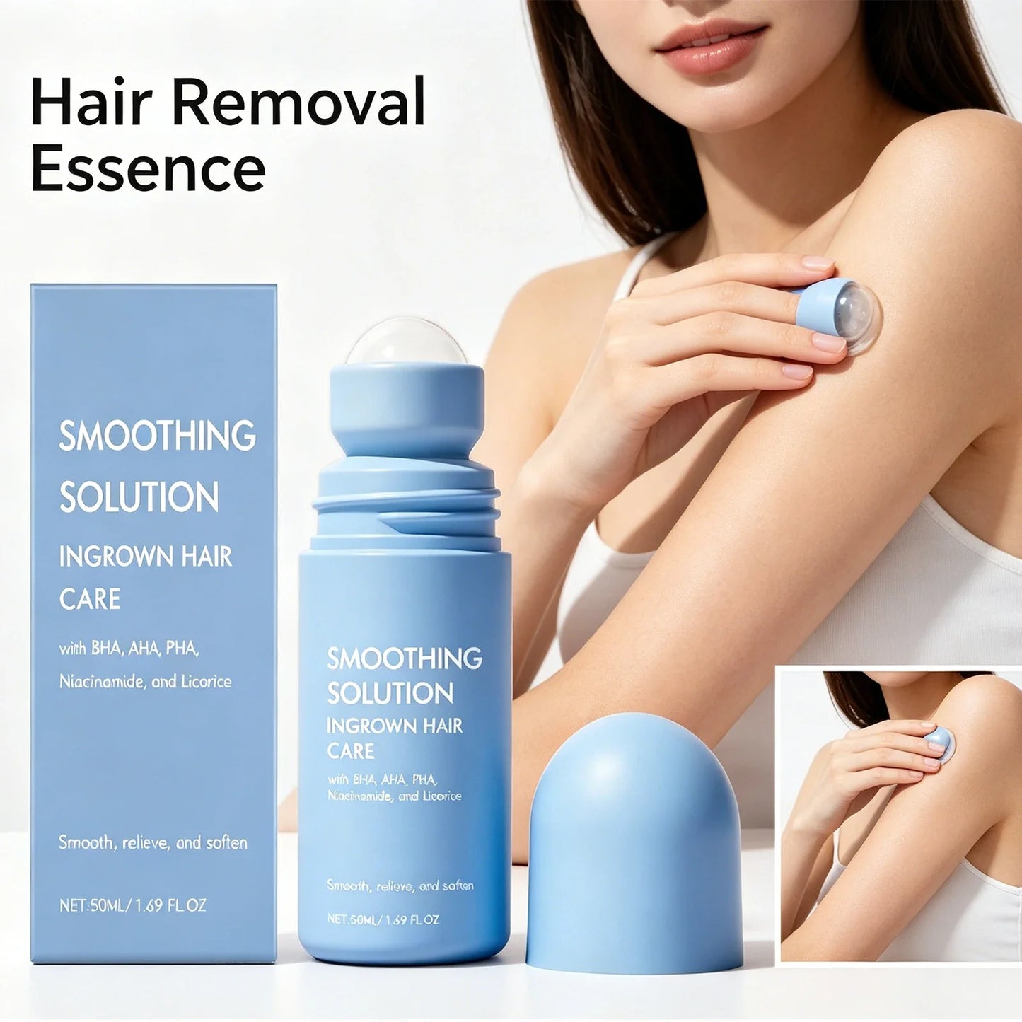 Hair Removal Roller Serum – Softening & Moisturizing Body Essence