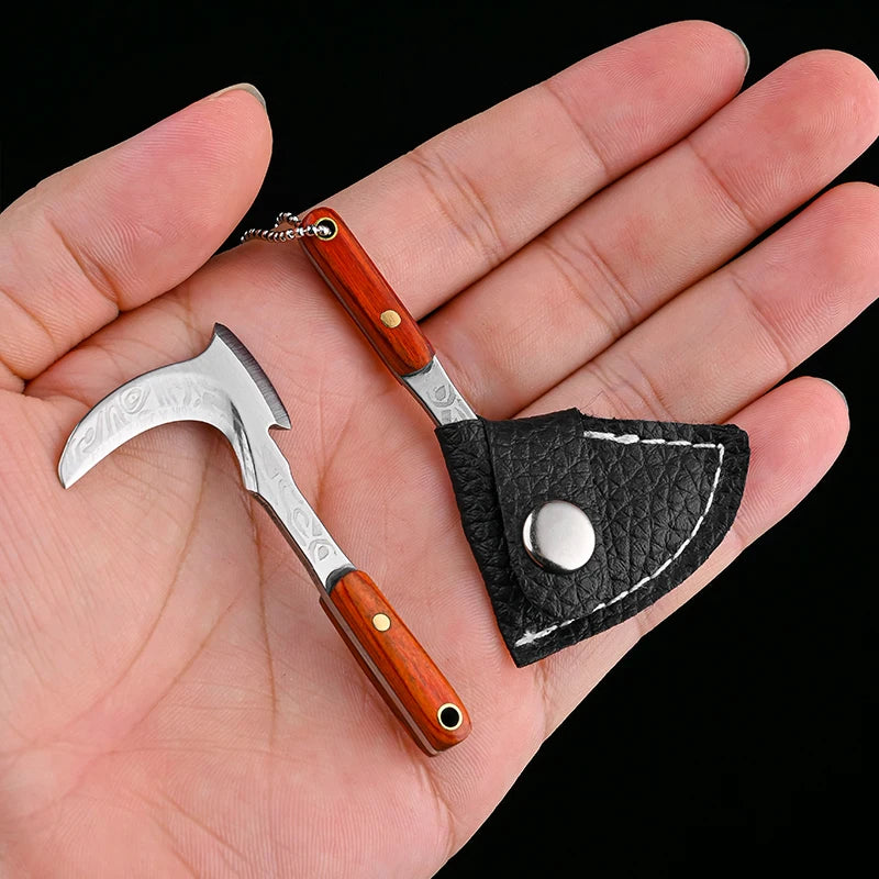 Keychain small kitchen knife mini sickle gift knife courier knife body knife key knife non-folding knife pendant accessories. Peaceful Pleasures Health and Wellness B 1pcs