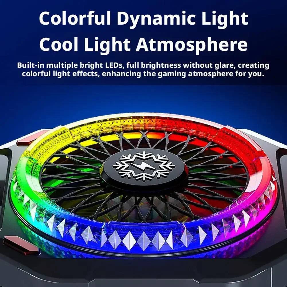 Semiconductor Phone Cooler, 2-in-1 Magnetic Back Clip Radiator, AI Smart Temperature Control, with RGB Lights & Adjustable Modle Peaceful Pleasures Health and Wellness