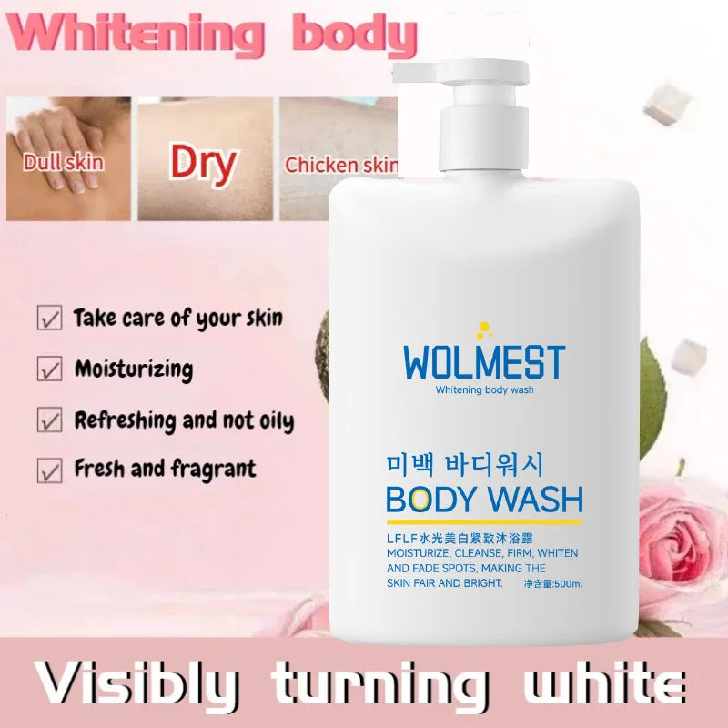 500ml Korean Whitening Body Wash Glow Recharge illuminates & Exfoliates skin with brightening Peaceful Pleasures Health and Wellness