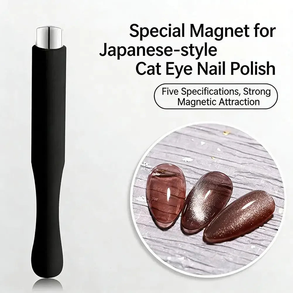 Cat Eye Magnet for Nails Magic Cylindrical Nail Polish Magnet Stick Gel Polish Magnetic Wand Manicure Tools for DIY Nail Art Peaceful Pleasures Health and Wellness