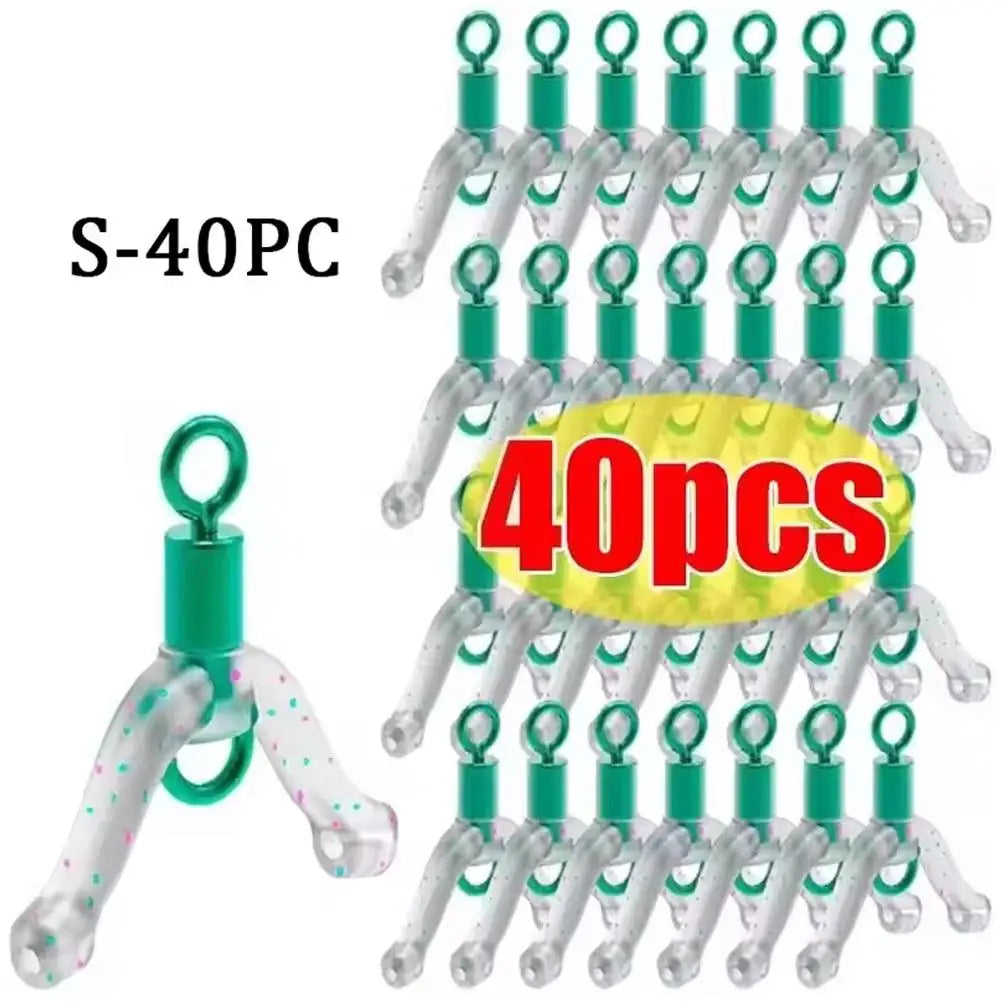 40-Pack Silicone Anti-Tangle Fishing Line Splitter & Hook Separator
