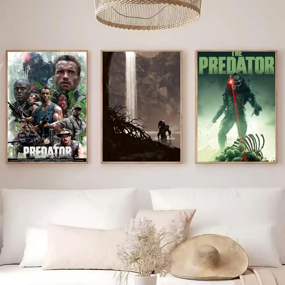 The Predator Movie Poster – HD Self-Adhesive Waterproof Wall Art Movie Wall Poster Peaceful Pleasures Health and Wellness