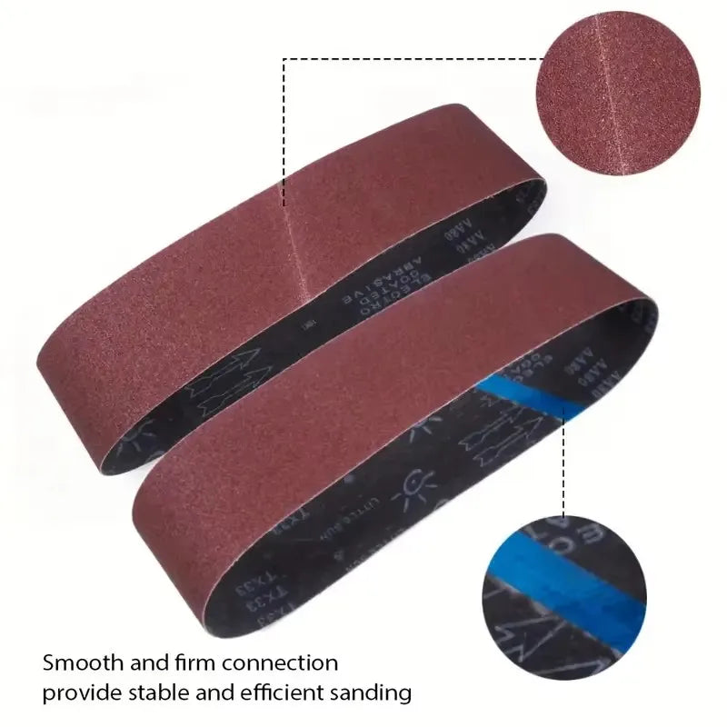 533 Sanding Belt 60-400 Grit Wood Soft Metal Polishing Sandpaper Used