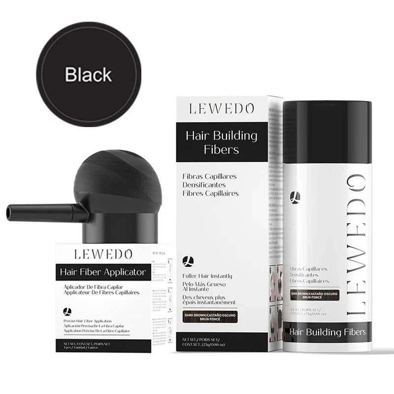 LEWEDO Keratin Hair Building Fibers Kit & Applicator – 25g