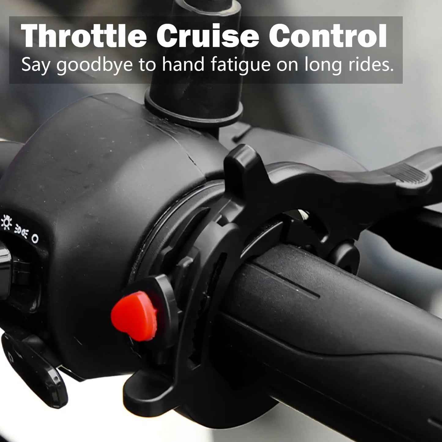 Throttle Cruise Control, Motorcycle Throttle Lock with Silicone Protective Ring, Motorcycle Cruise Control Throttle Clamp, Elect Peaceful Pleasures Health and Wellness