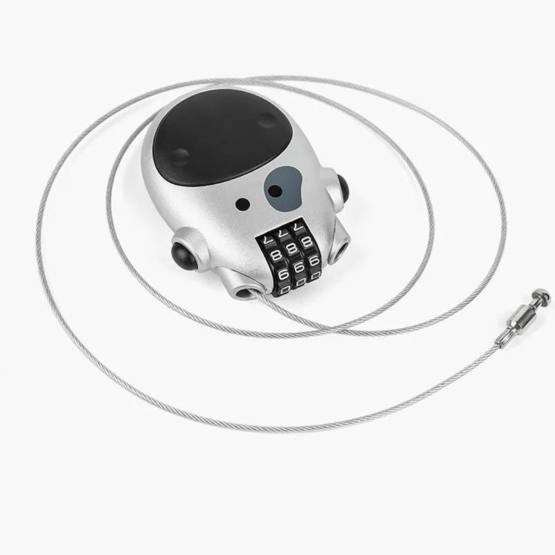 Retractable Steel Cable Combination Lock – Bike, Helmet & Travel Cable Combination Lock Peaceful Pleasures Health and Wellness