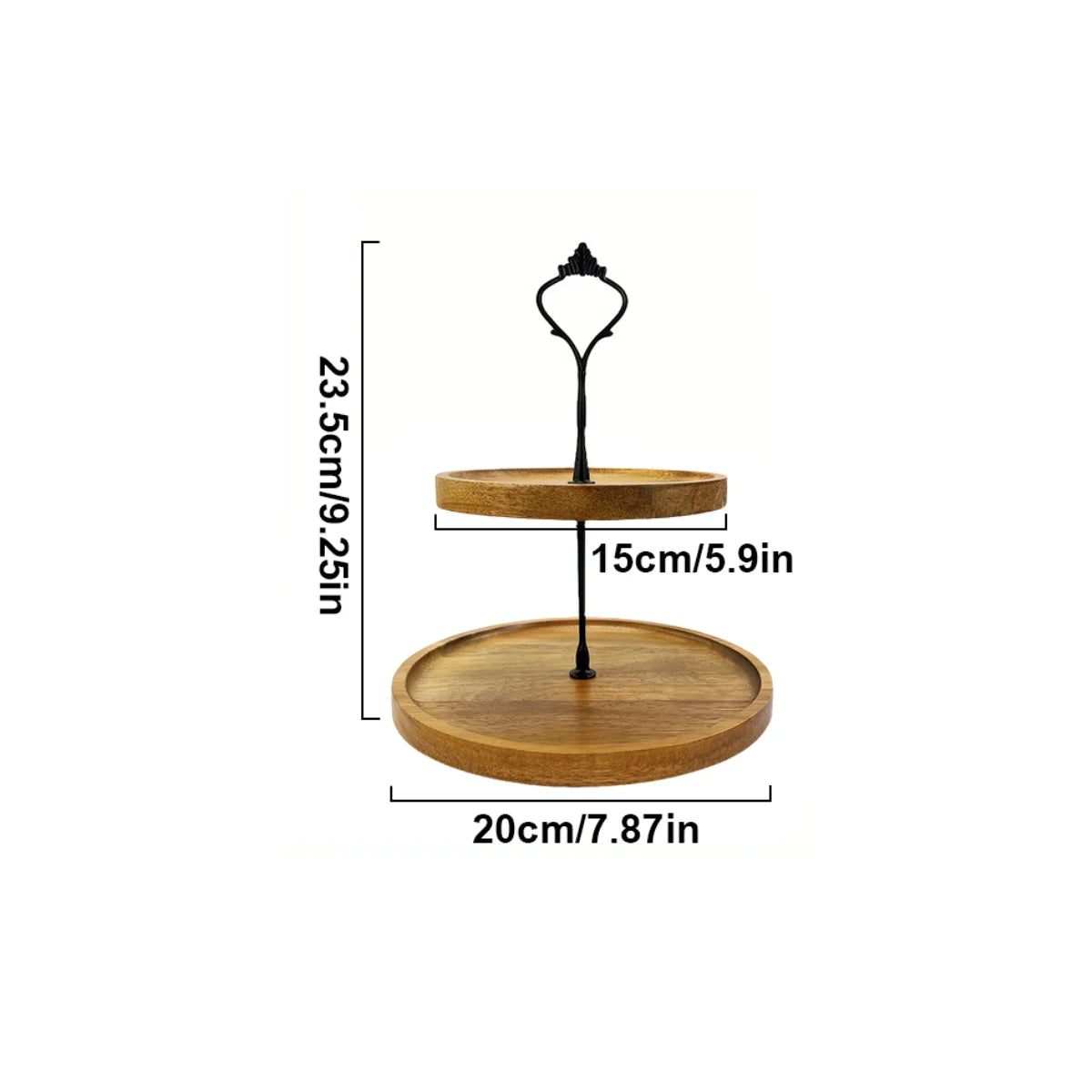 Premium Wooden Cupcake Stand with 2 Tier Serving Tray, Perfect Rustic Dessert Display Stands for Wedding, Birthday, Tea Party Peaceful Pleasures Health and Wellness