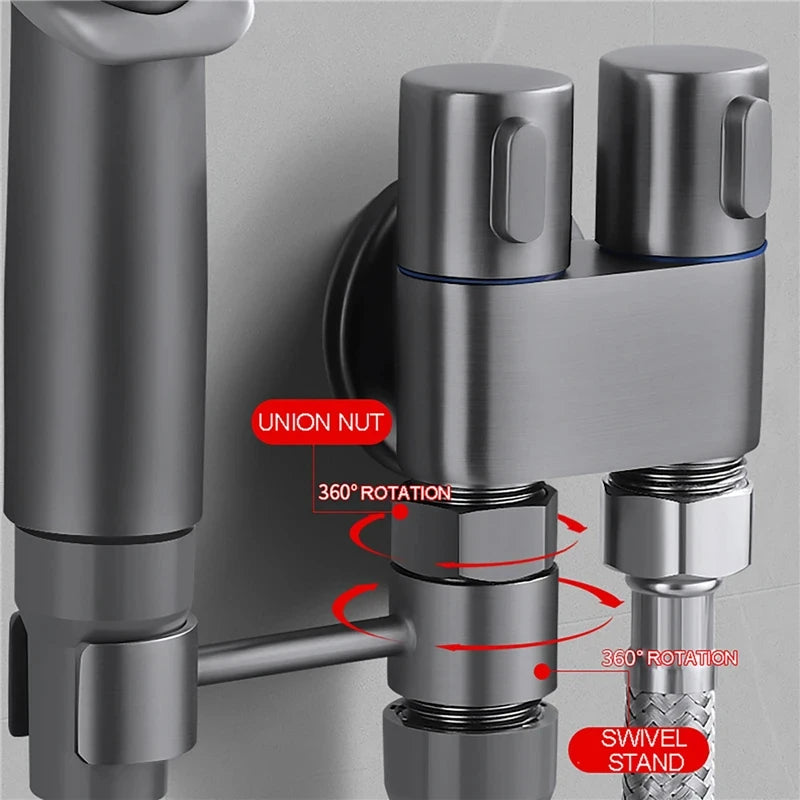 Handheld Bidet Sprayer Set | Brass Valve & 2m Hose