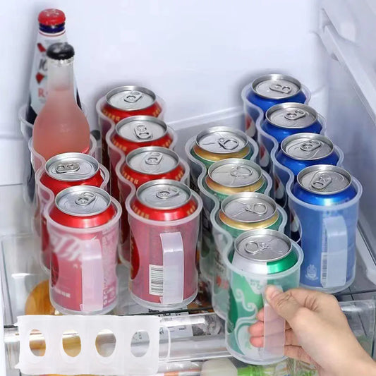 Fridge Can Organizer – Sliding Soda & Beer Rack, Transparent Can Storage Organizer Peaceful Pleasures Health and Wellness