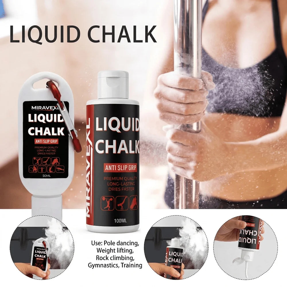 Liquid Chalk Anti Slip Hand Grip Cream Sweatproof Magnesium Powder for Weightlifting Rock Climbing Pole Dance Fitness Peaceful Pleasures Health and Wellness
