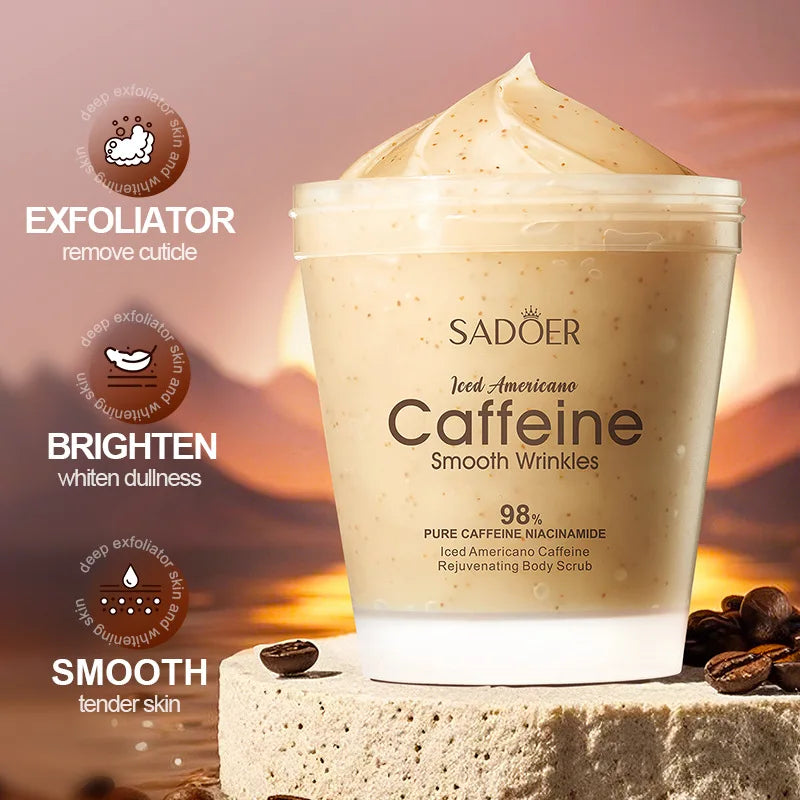 Iced Coffee Caffeine Body Scrub – Exfoliating Deep Cleanse 220g