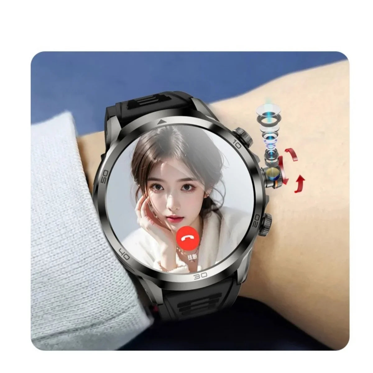 GOLDENSPIKE H19 4G Android Smartwatch 1.95" AMOLED GPS 8GB+128GB