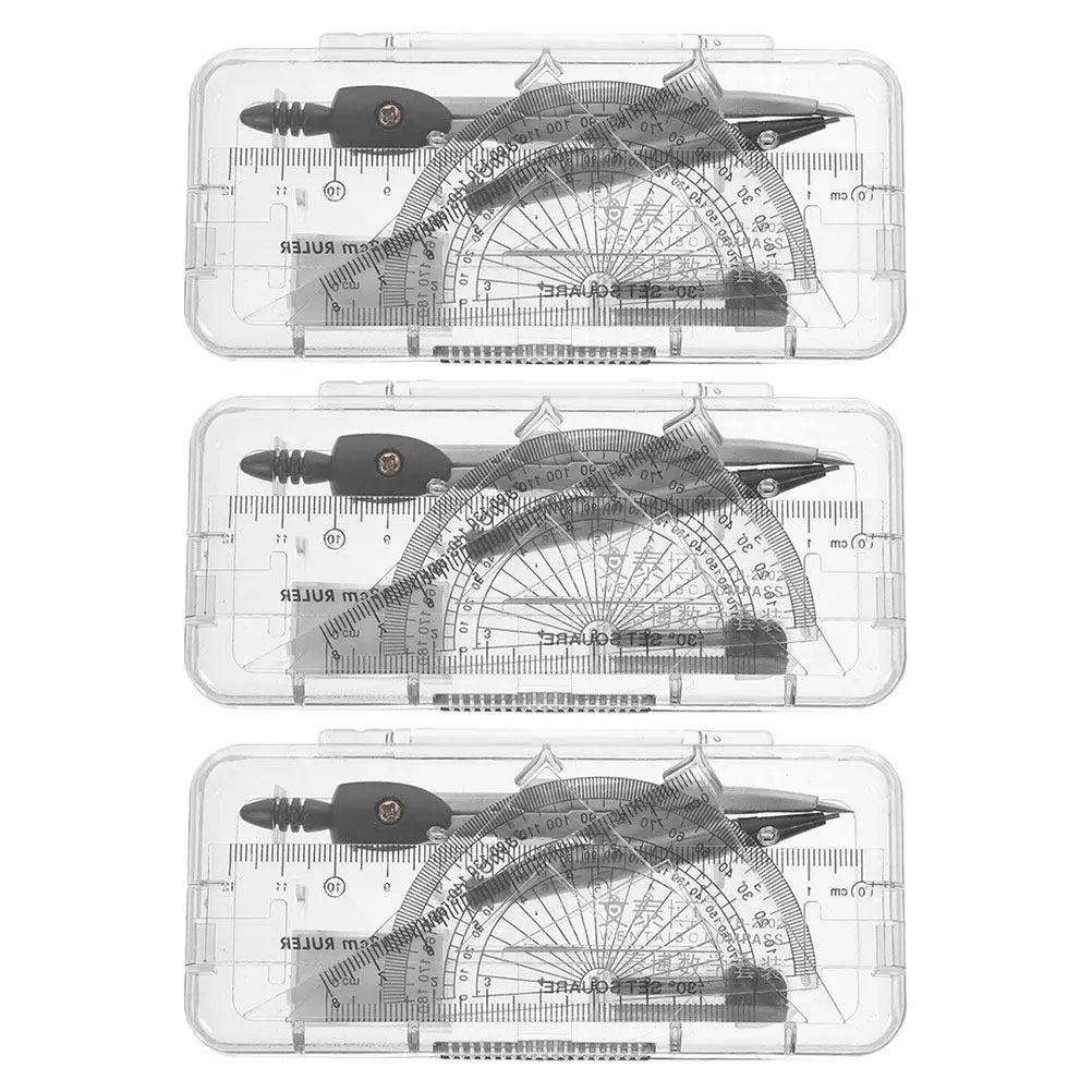 1Boxes Compass Protractor Set Small Ruler Geometry Drawing Tools for Math Architecture Drafting High School Supplies maths Peaceful Pleasures Health and Wellness