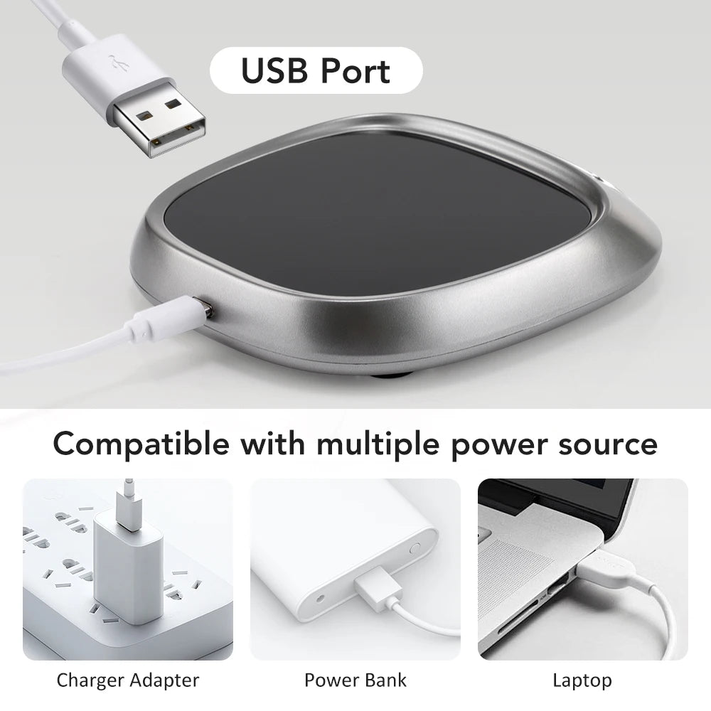 USB Cup Warmer Coffee Smart Constant Temperature Electric Mug Heating Pad Warm Milk Plate Home Office Tea Water Heater Coaster Peaceful Pleasures Health and Wellness