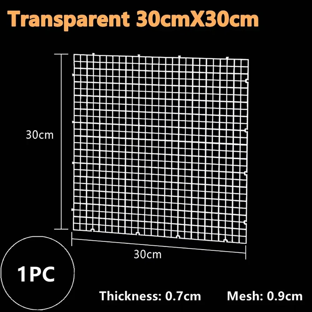 1Pcs Multifunctional Isolation Grid Board 30x30cm Black White Undergravel Bottom Plate Tray Plastic Seperator Divider Board Net Peaceful Pleasures Health and Wellness Clear 30x30cm