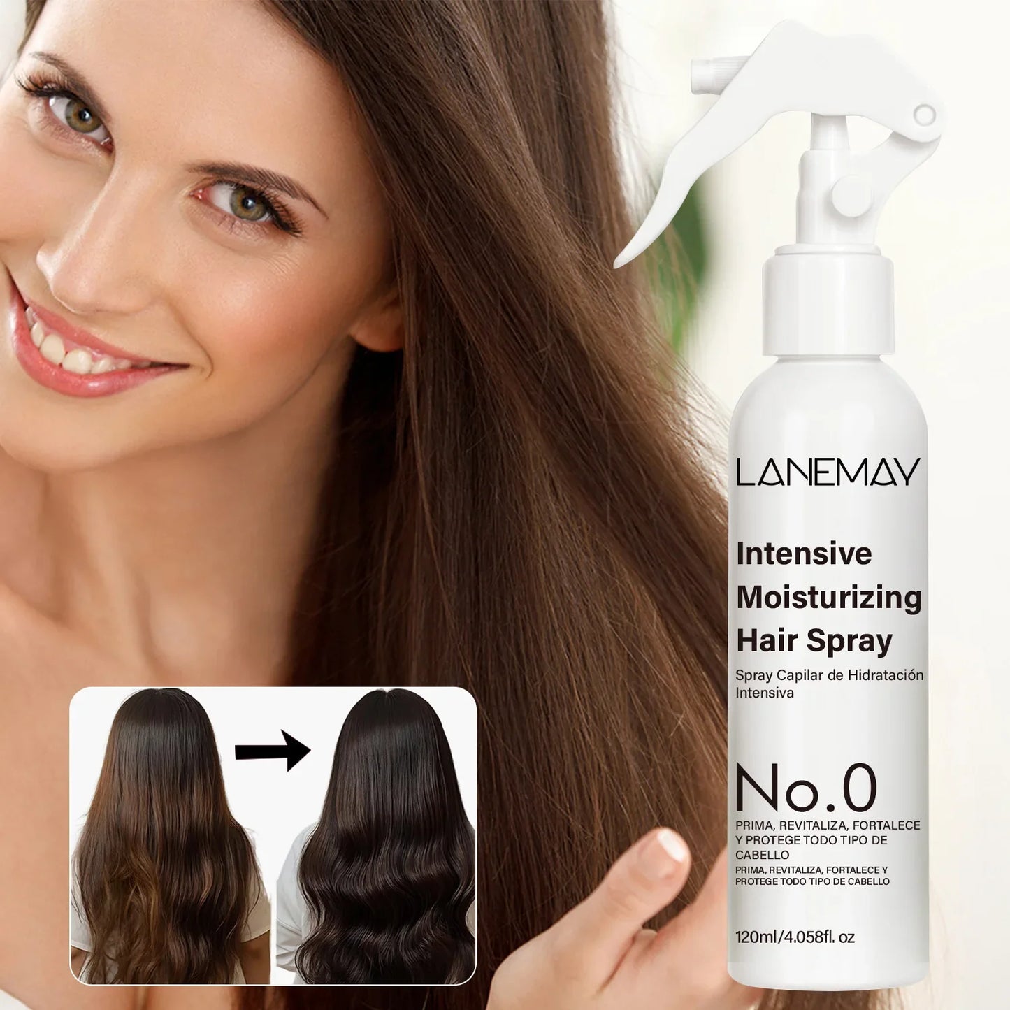 Intensive Moisturizing Hair Spray – All Hair Types, 120ml