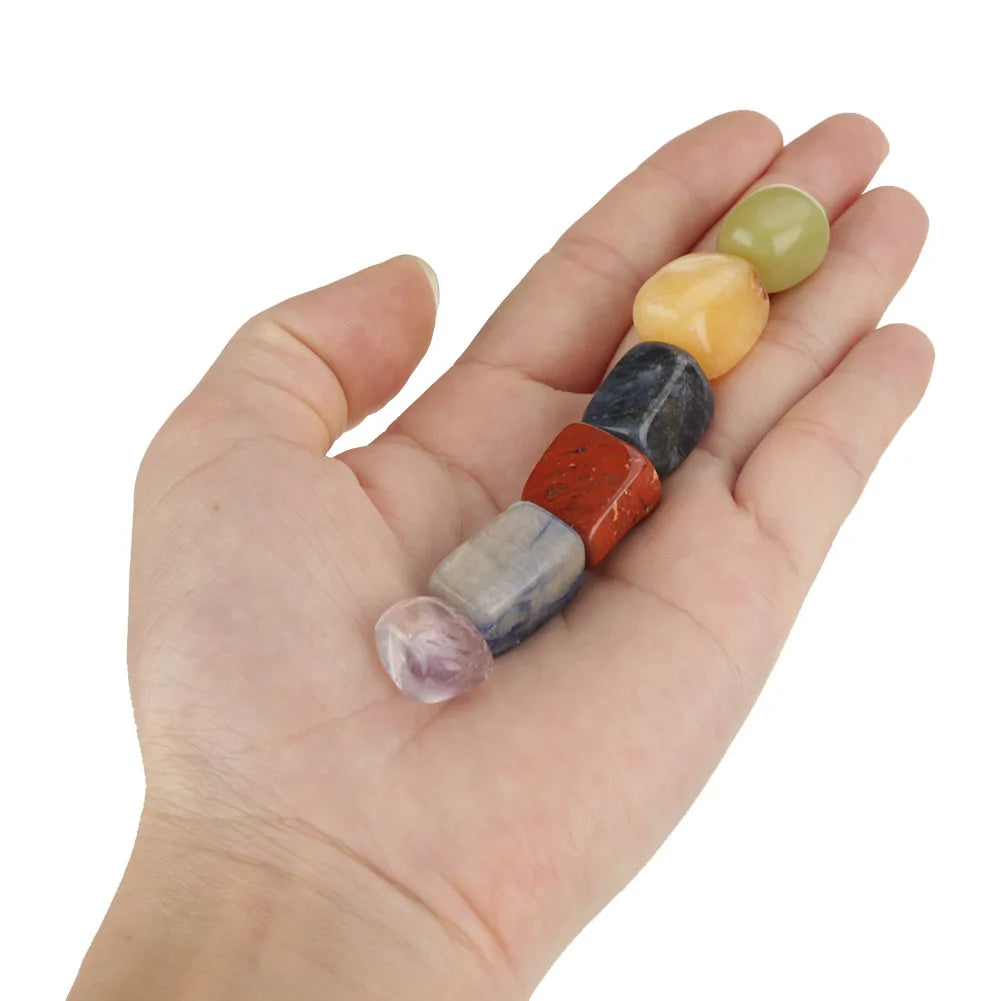 Lightweight Chakra Stone Mini Crystal Natural Rocks Mixed Crystal 10-20mm for Indoor Decor Family Gift Friends Gift Home Decor Peaceful Pleasures Health and Wellness