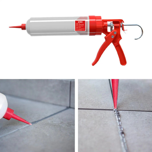 Sausage Caulking Tool 650ml High Thrust Practical Professional Manual Hand Gluing Tool for Silicone Polyurethane Glue Doors Peaceful Pleasures Health and Wellness Default Title