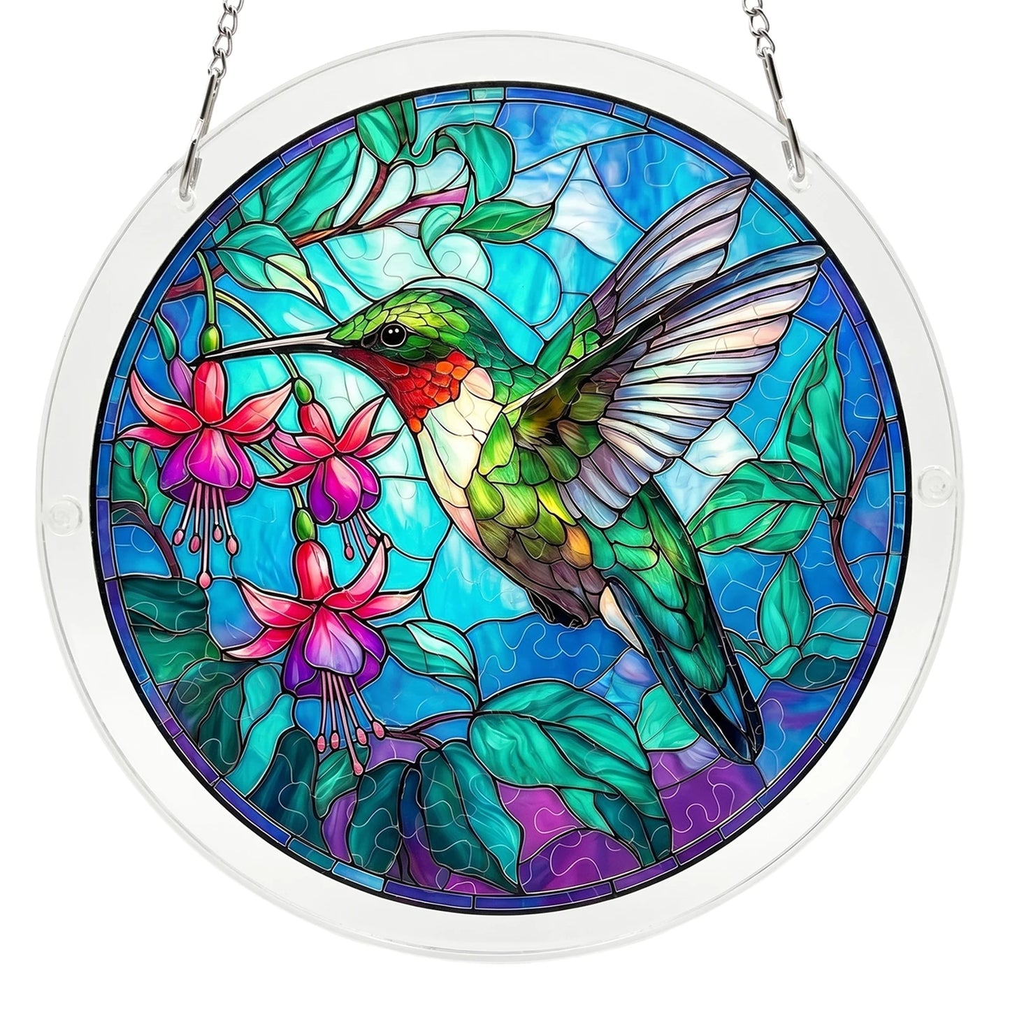 Sun Catcher Puzzle Curtain Decoration Unique Acrylic Sun Catcher Puzzle Kit 7.36 Inch for Doors Garden and Window Hanging Home Peaceful Pleasures Health and Wellness S