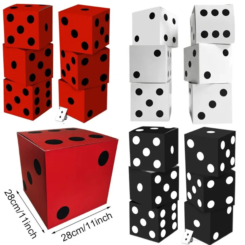 28cm Casino Dice Gift Box | Vegas Party Decoration Prop