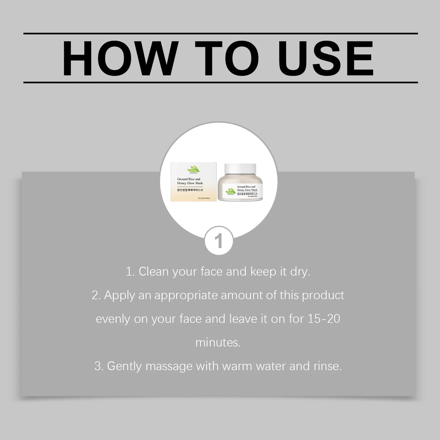 Rice & Honey Clay Face Mask – Hydrating & Exfoliating 150g