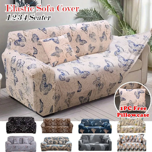 Elastic Floral Printed Sofa Covers Washable Spandex Couch Cover 1/2/3/4Seater Slipcovers Furniture Protector for Living Room Peaceful Pleasures Health and Wellness