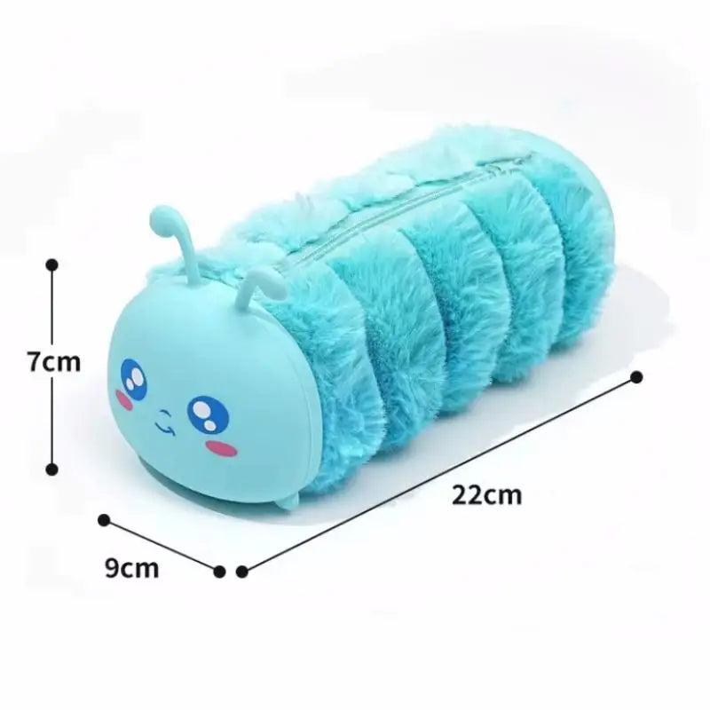 Cute Cartoon Plush Pencil Case – Large Capacity Storage Bag