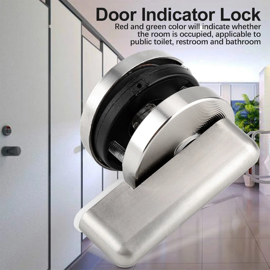 Door Indicator Lock Zinc Alloy Door Lock Vacant Engaged Indicator for Toilet Restroom Bathroom Peaceful Pleasures Health and Wellness