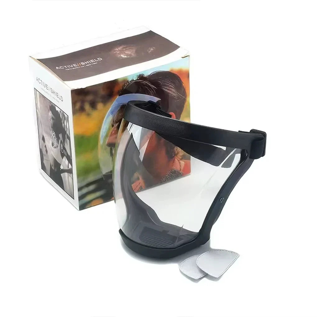 Full-Face Transparent Safety Shield | Reusable Adjustable Mask