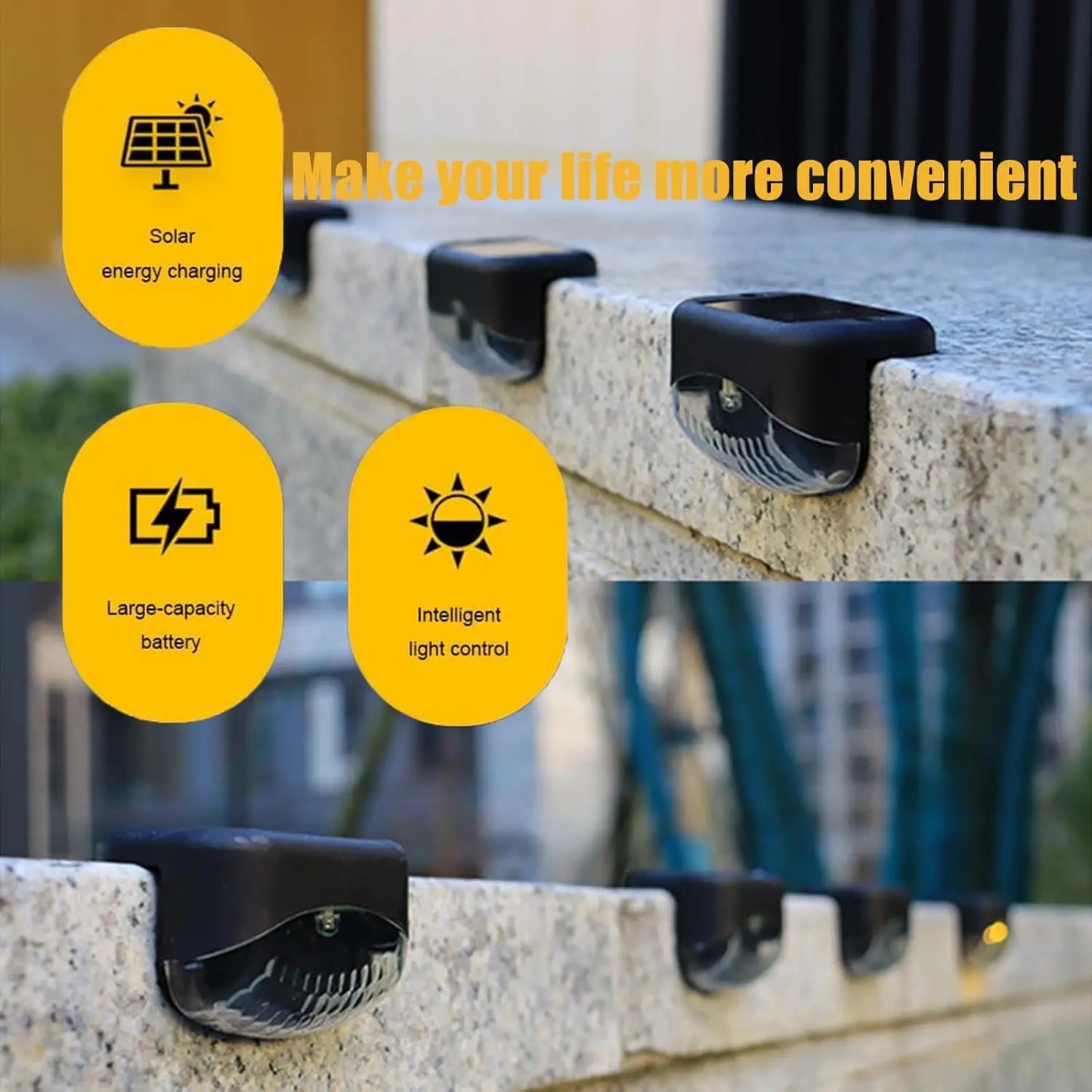Solar Pathway Lights Waterproof LED In-Ground Garden & Stairs