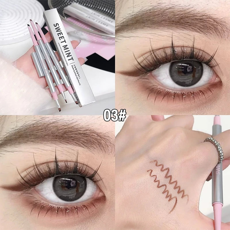 2-in-1 Waterproof Gel Eyeliner Pencil with Brush | Ultra Fine Tip
