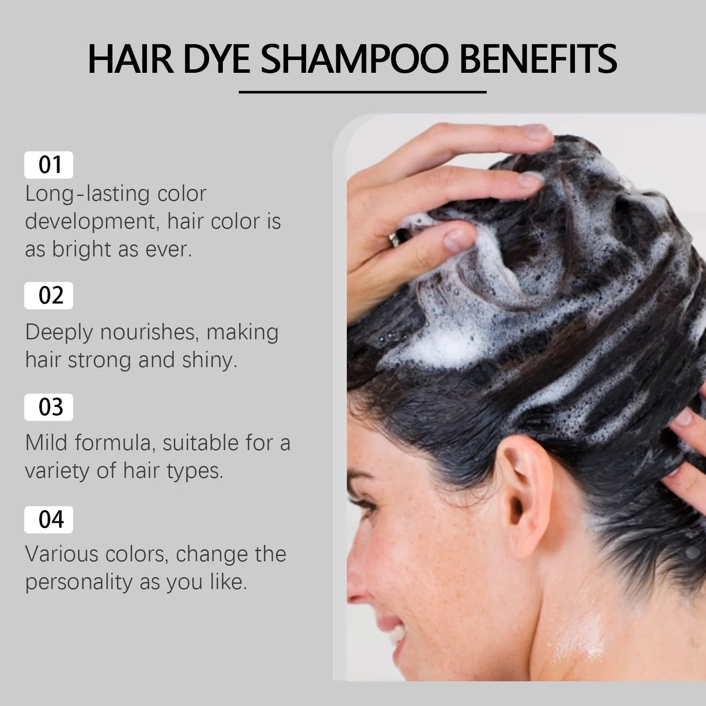 HOEGOA Herbal Hair Dye Shampoo | Color & Nourish in 1 Step
