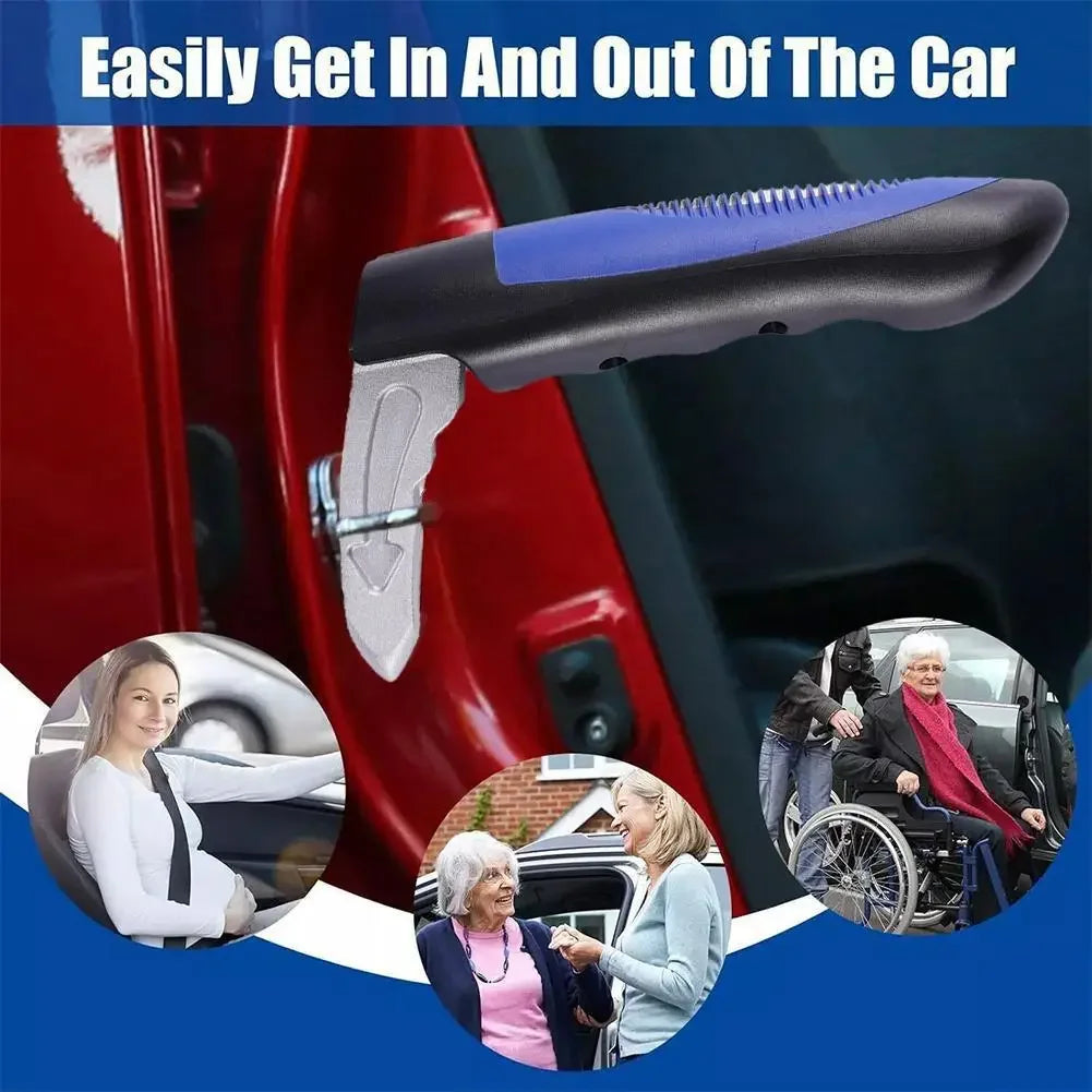 Car Handle Cane Vehicle Door Grab Bar 2 in 1 Non-Slip Window Breaker, Stand Assist Mobility Tool for Elderly Kids Safety Peaceful Pleasures Health and Wellness