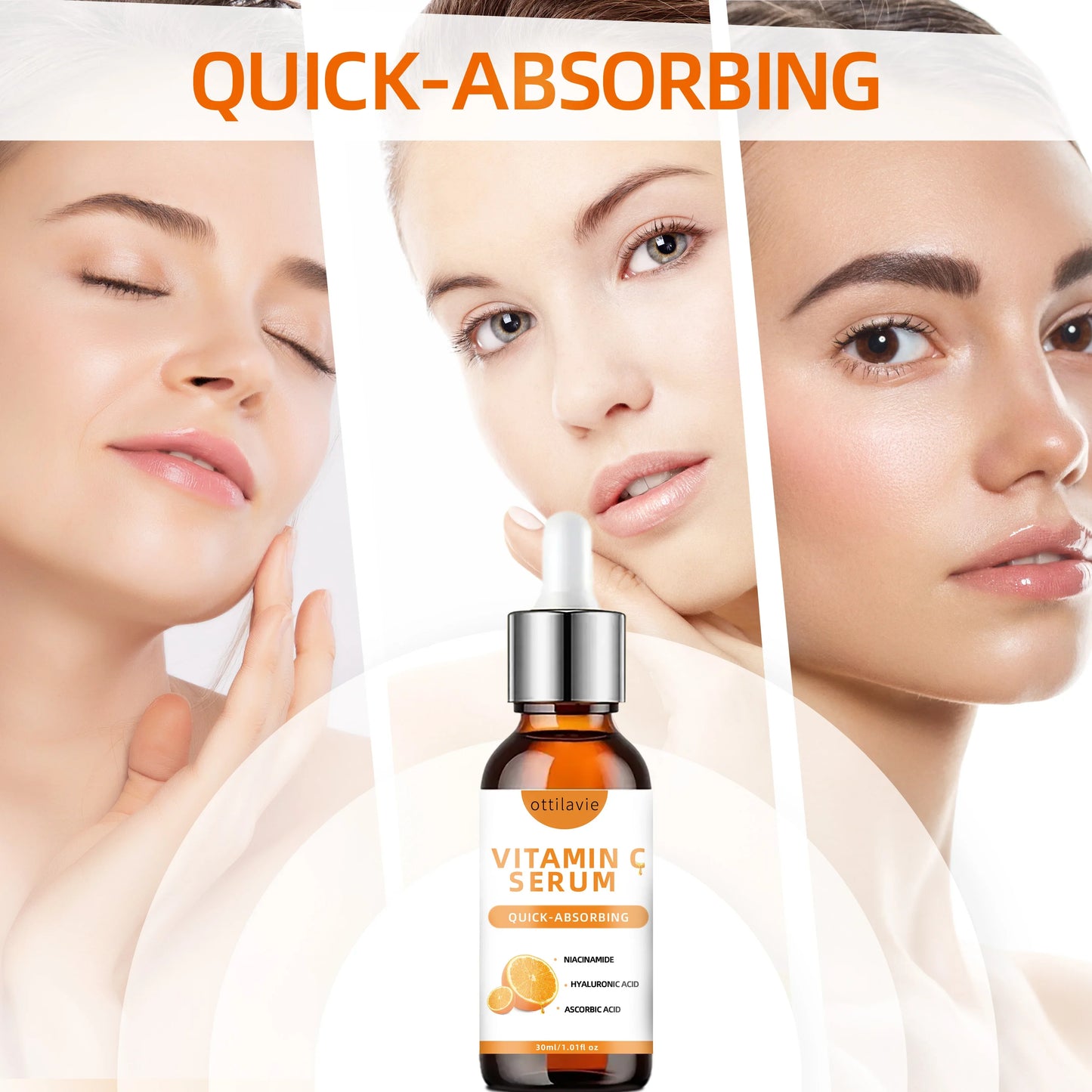 Vitamin C Serum with Hyaluronic Acid – 24HR Deep Hydration