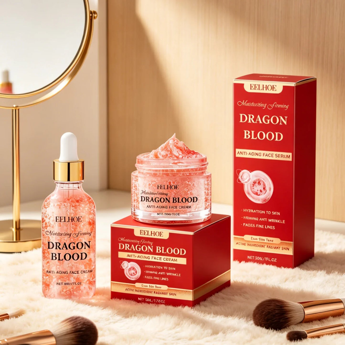 EELHOE Dragon Blood Cream Set – Anti-Aging Firming Serum