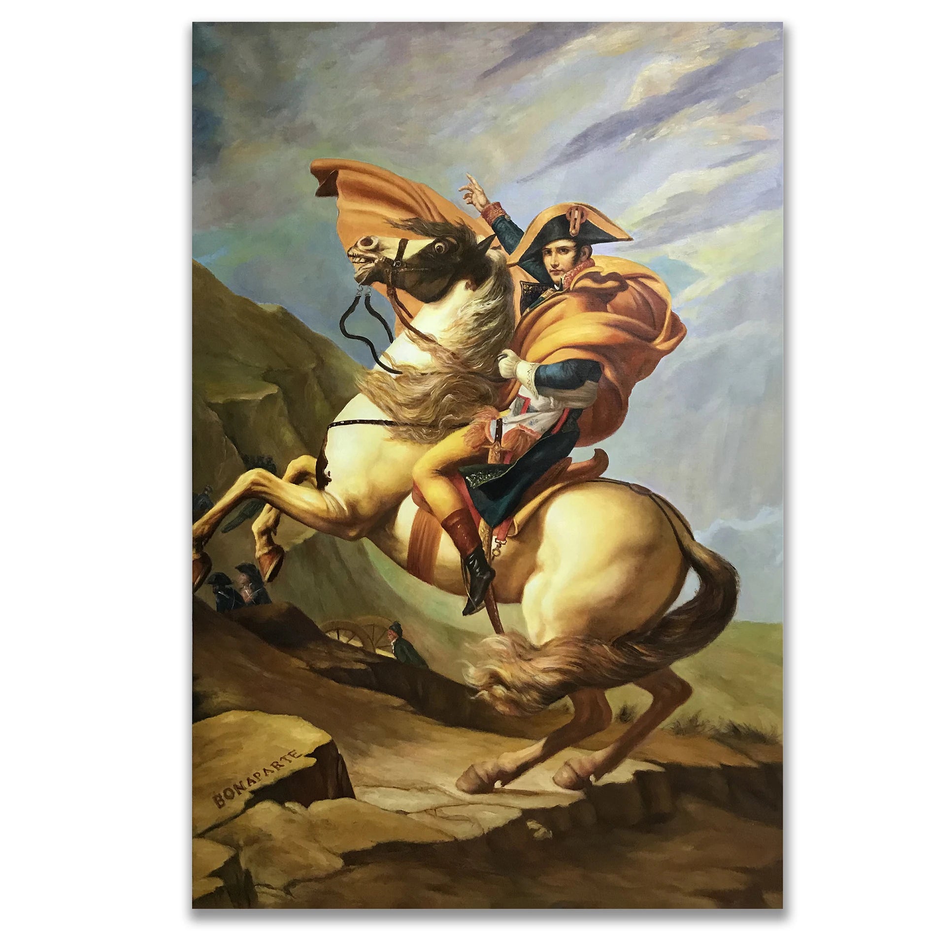 Unframed Classical Hand Painted Canvas Art, Famous Painting, Napoleon Figure Painting, Wall Paintings Peaceful Pleasures Health and Wellness 60x90cm