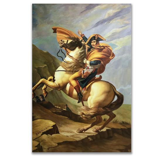 Unframed Classical Hand Painted Canvas Art, Famous Painting, Napoleon Figure Painting, Wall Paintings Peaceful Pleasures Health and Wellness 60x90cm