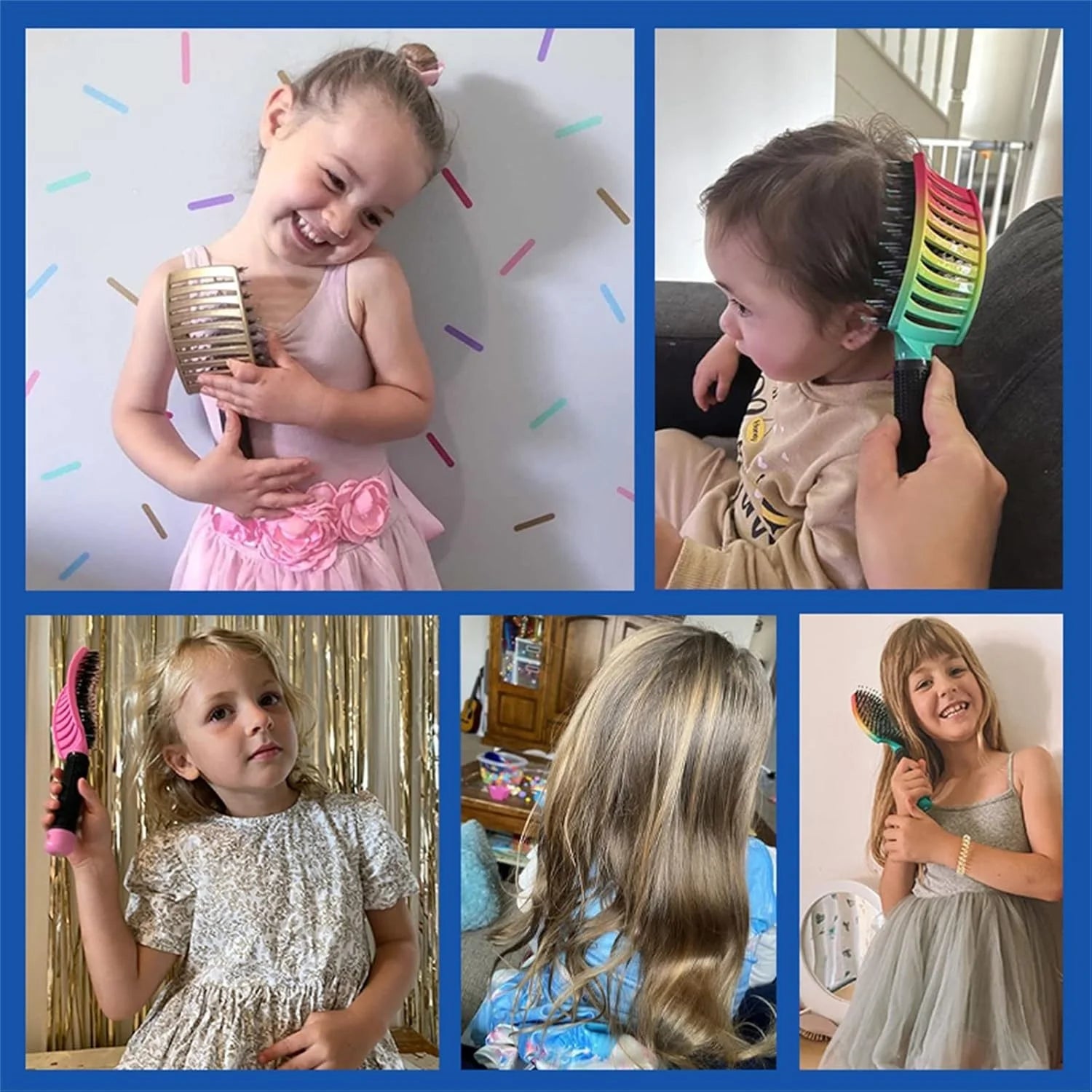 Salon Hairdressing Nylon Bristle Massage Comb for Women Wet Curly Hair Styling Tool, Suitable for Wet Hair Styling and Daily Use Peaceful Pleasures Health and Wellness